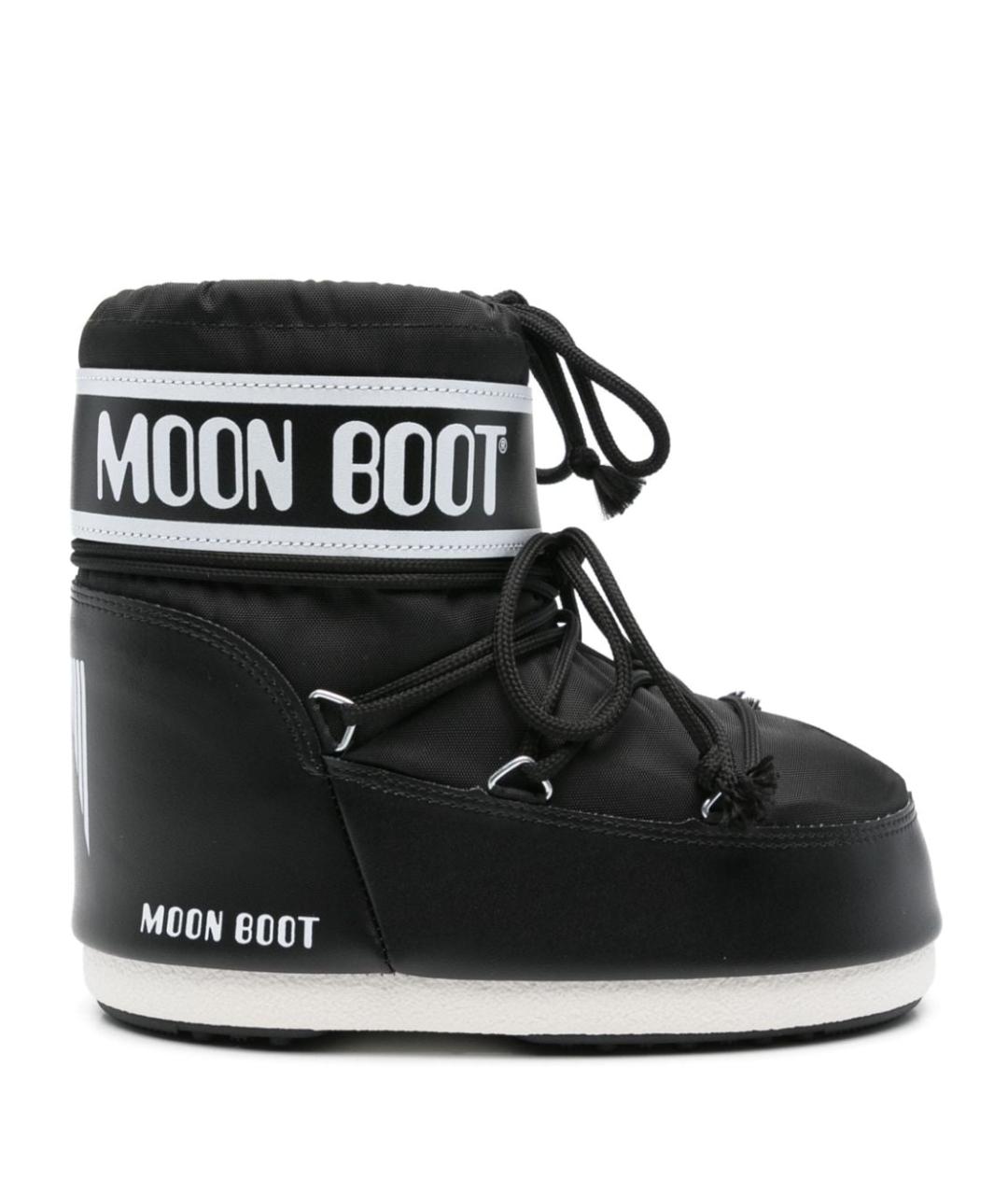MOON BOOT Черные синтетические сапоги, фото 1