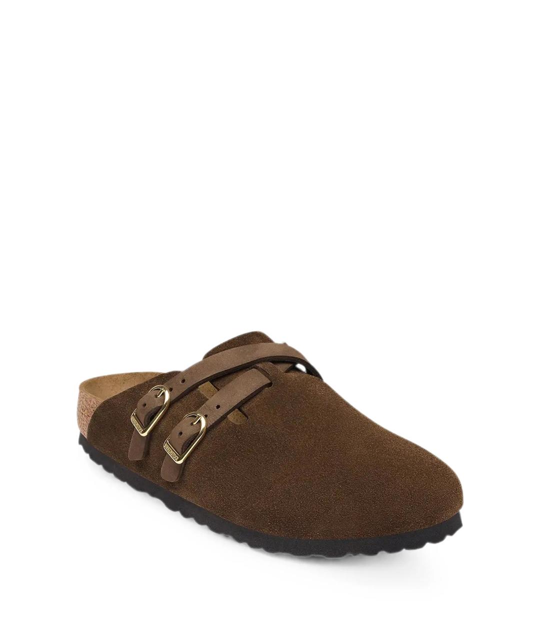BIRKENSTOCK Коричневые замшевые мюли, фото 2