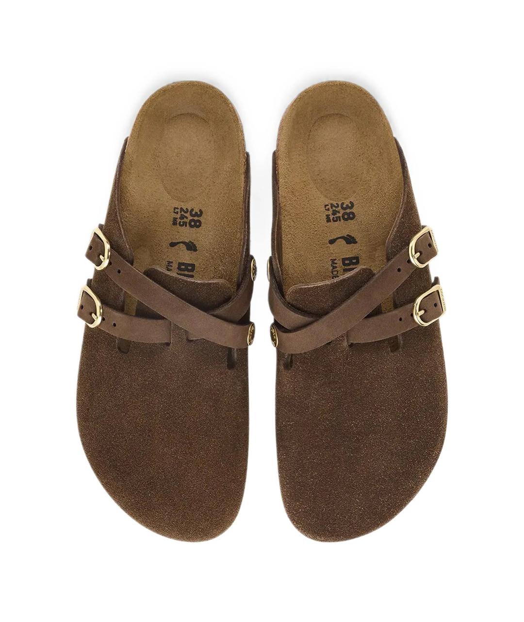 BIRKENSTOCK Коричневые замшевые мюли, фото 5