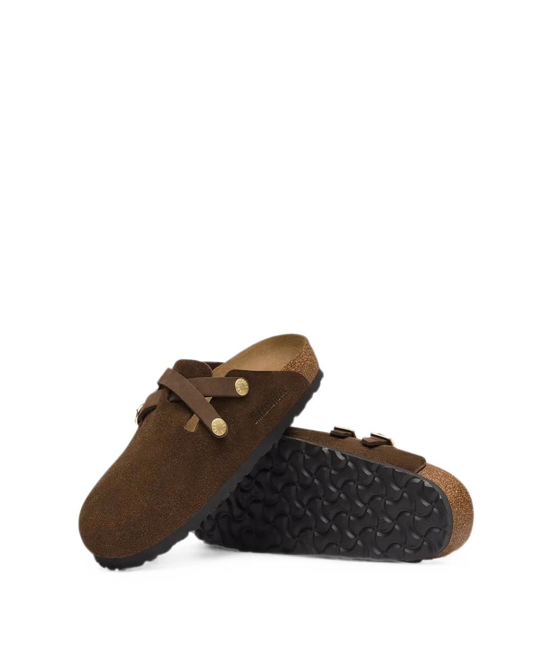 BIRKENSTOCK Коричневые замшевые мюли, фото 4