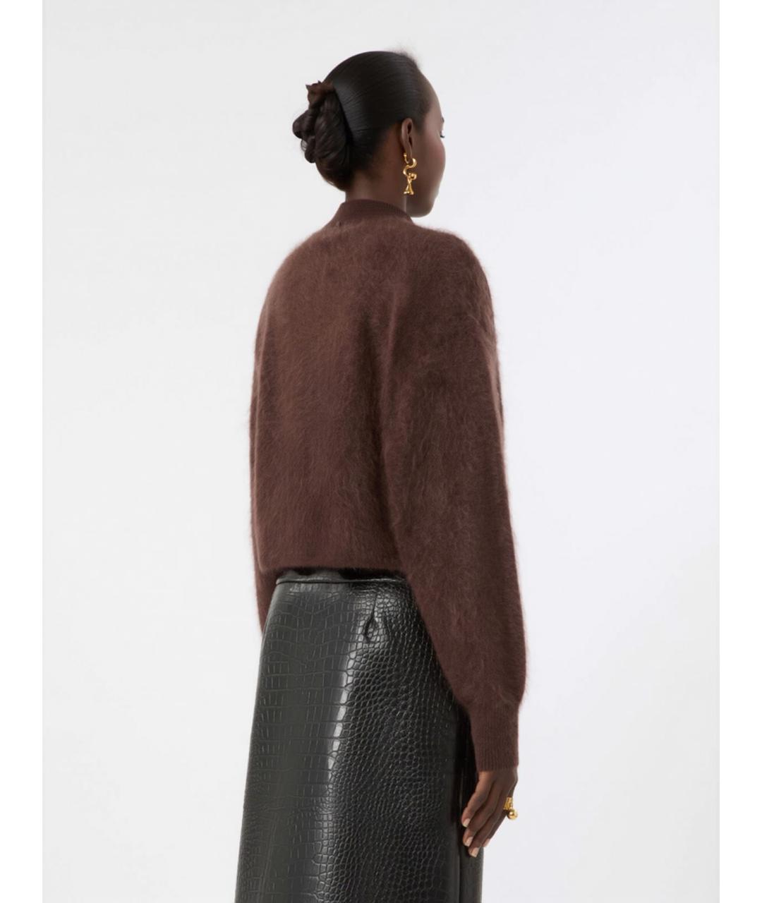 SPORTMAX Коричневый кашемировый кардиган, фото 4