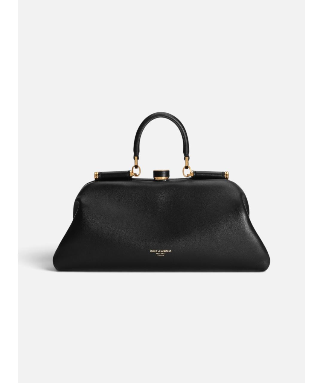 DOLCE&GABBANA Черная кожаная сумка через плечо, фото 5