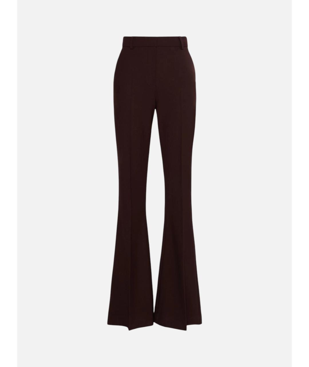 SPORTMAX Бордовые шерстяные прямые брюки, фото 6