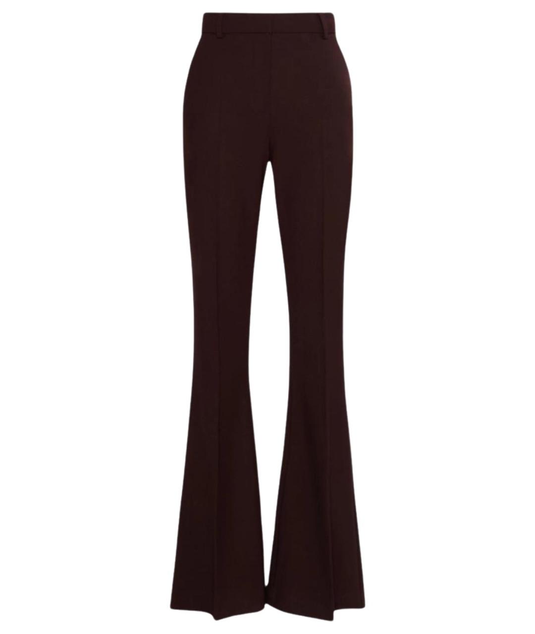 SPORTMAX Бордовые шерстяные прямые брюки, фото 1