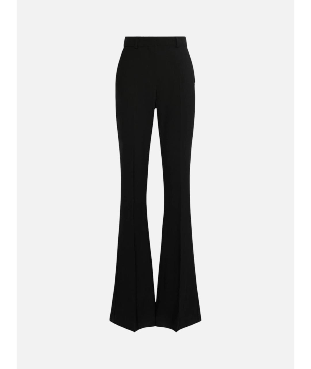 SPORTMAX Черные шерстяные прямые брюки, фото 6