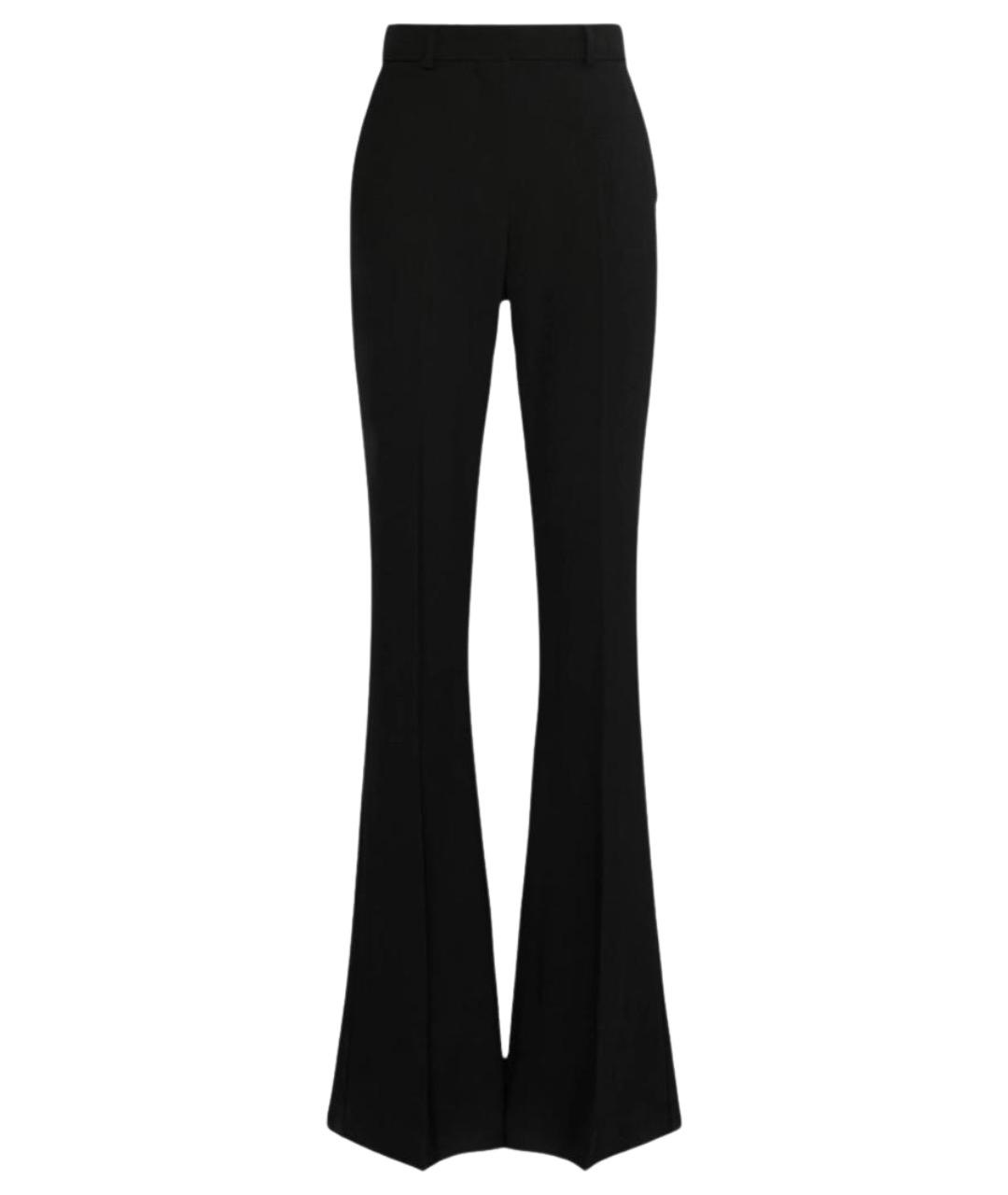 SPORTMAX Черные шерстяные прямые брюки, фото 1