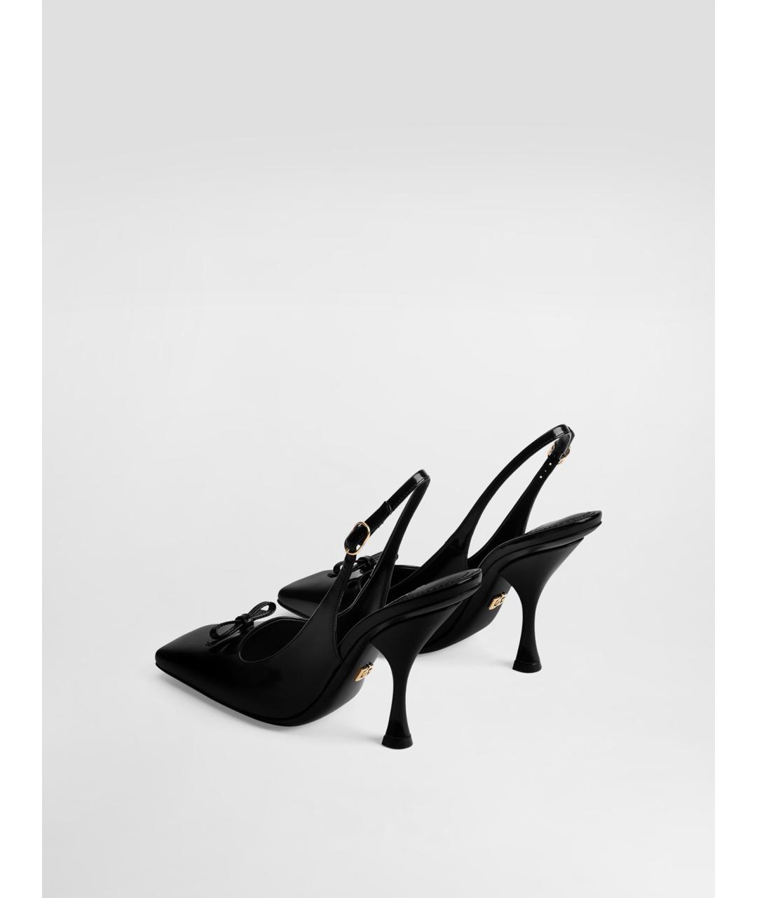 DOLCE&GABBANA Черные кожаные туфли, фото 4
