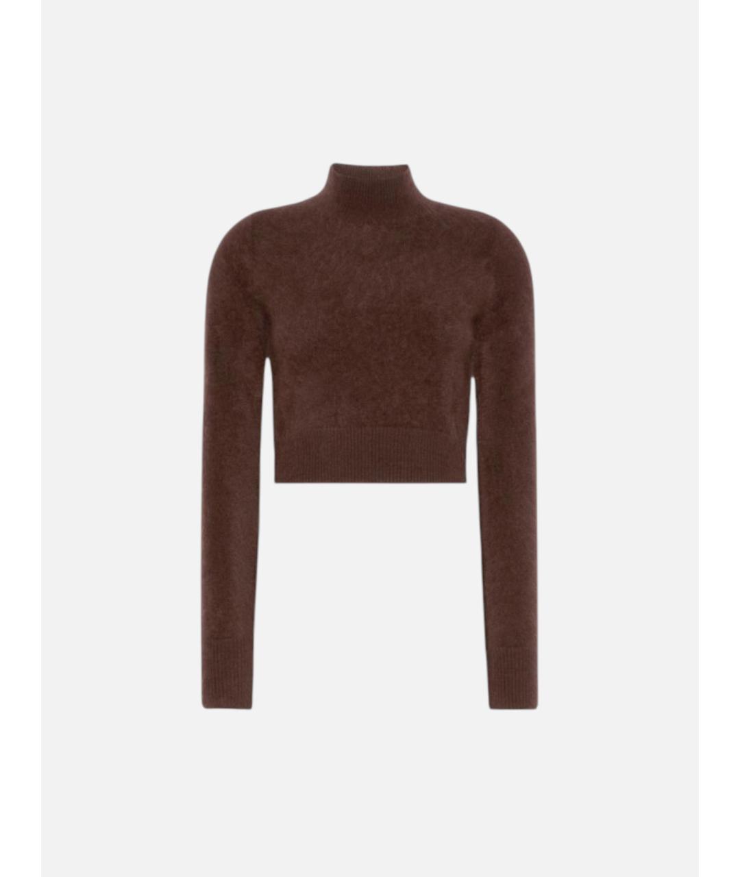 SPORTMAX Коричневая кашемировая водолазка, фото 6