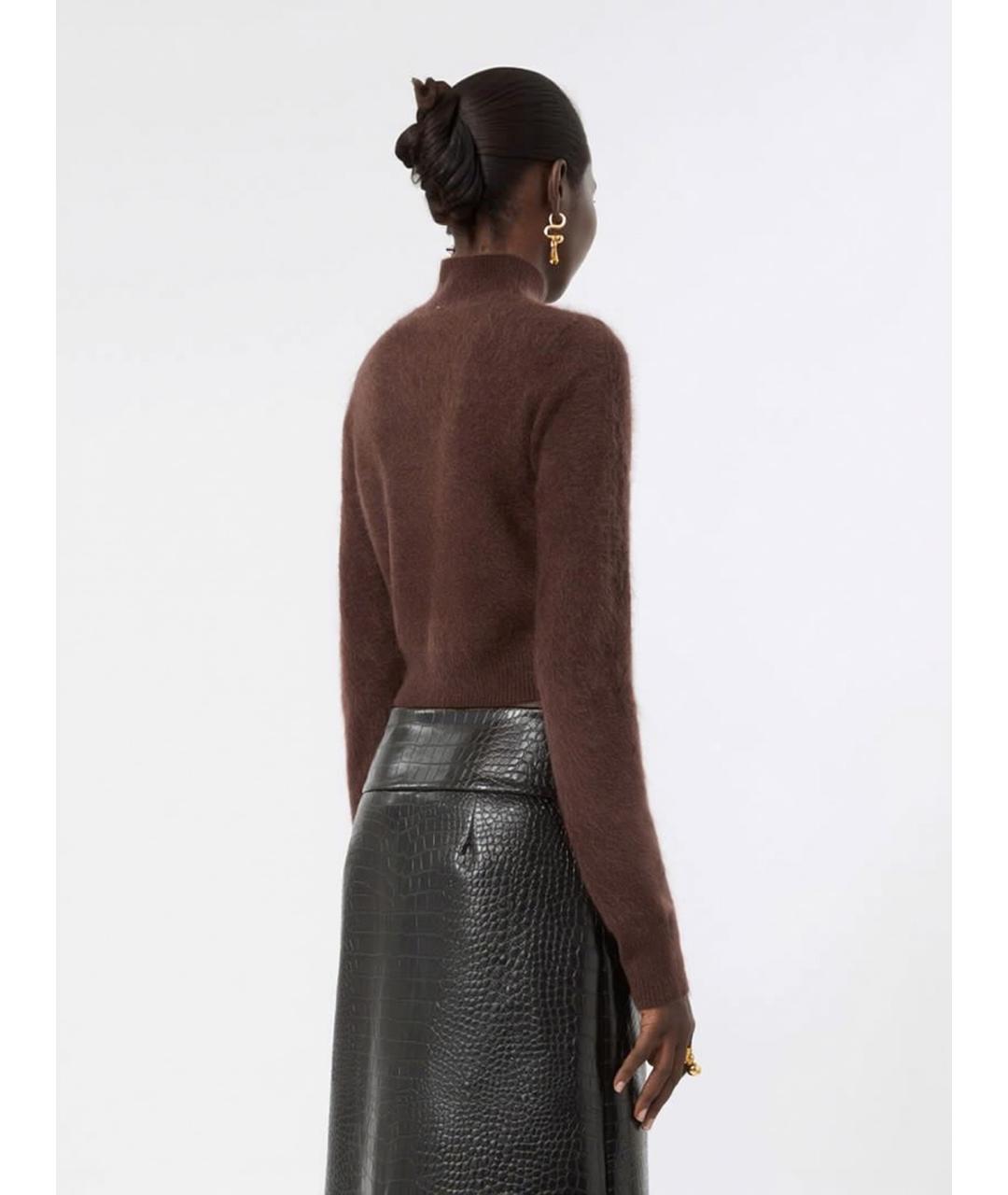 SPORTMAX Коричневая кашемировая водолазка, фото 4
