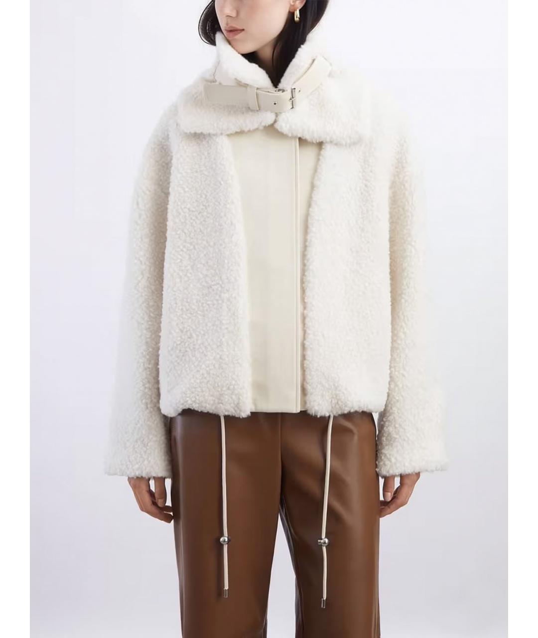 SPORTMAX Бежевая полиэстеровая куртка, фото 3
