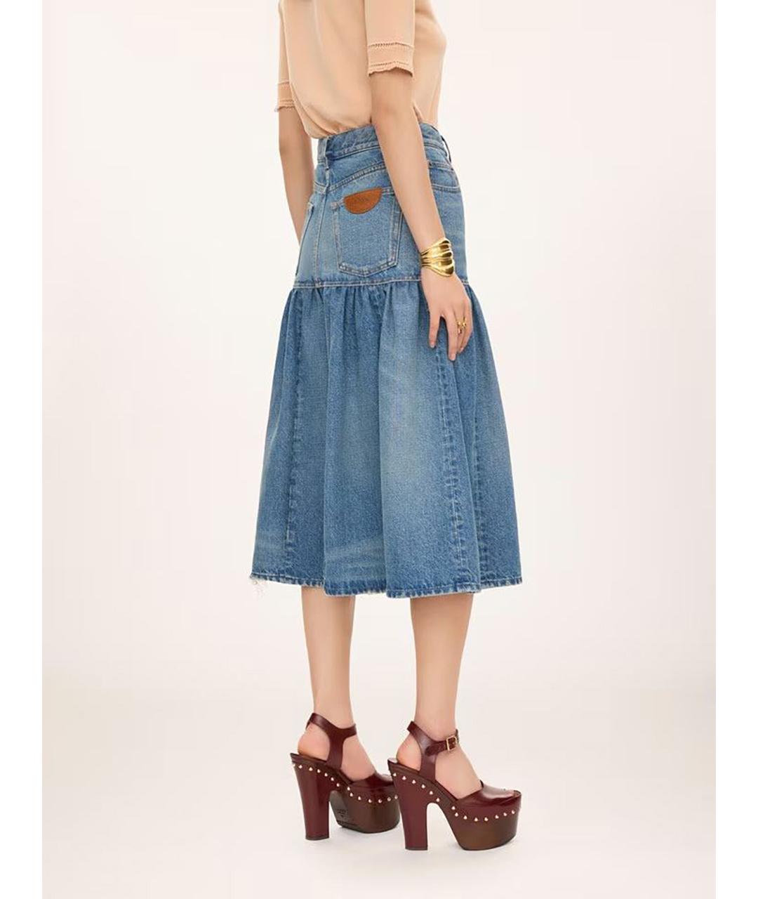 CHLOE Синие хлопковые шорты, фото 6