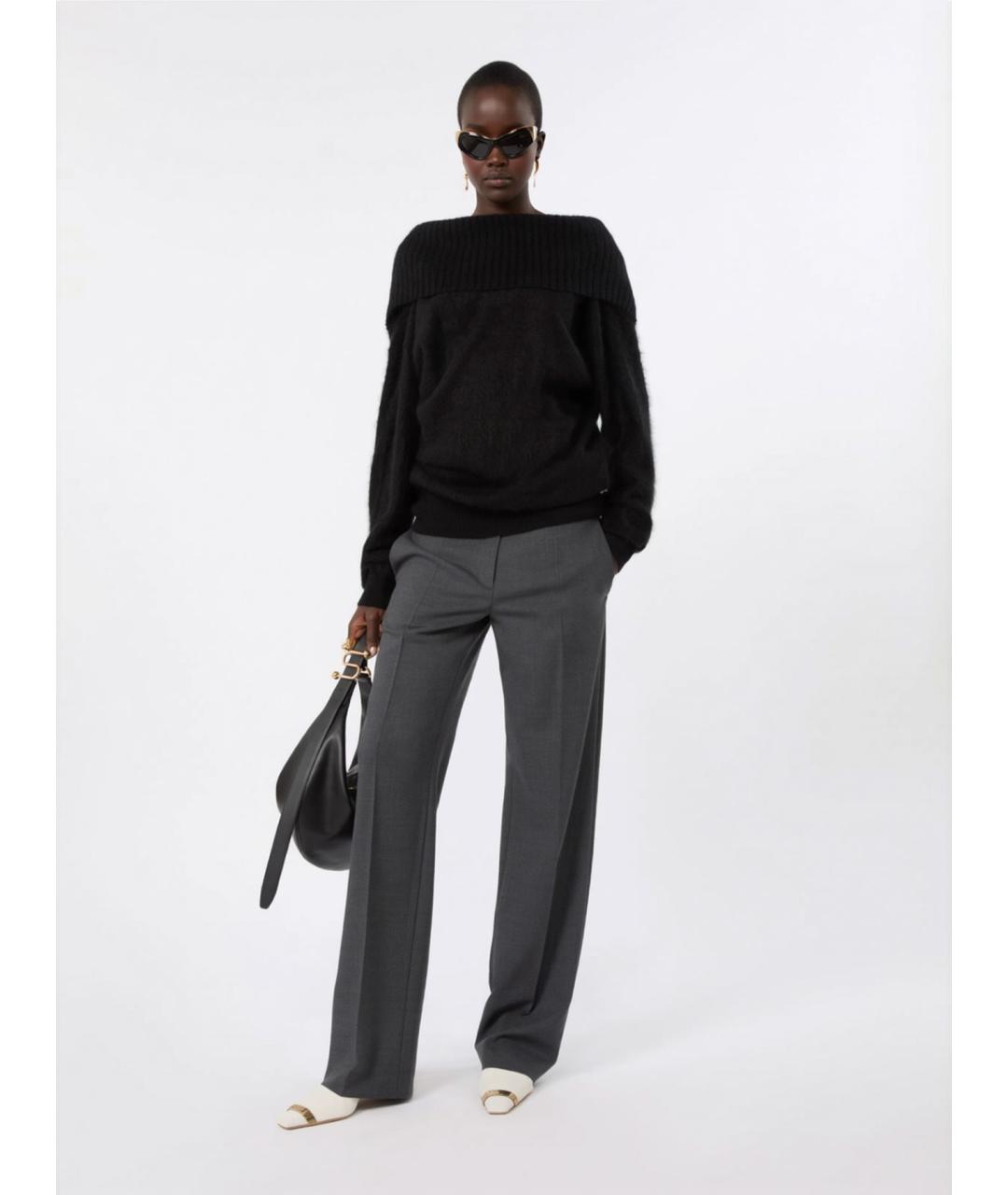 SPORTMAX Черный шерстяной джемпер / свитер, фото 2
