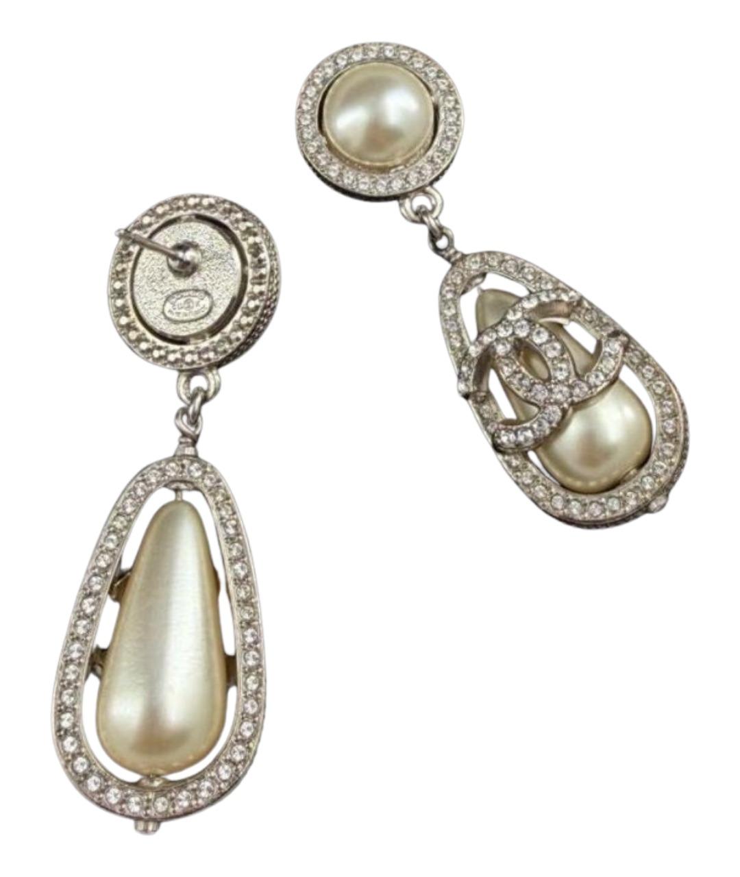 CHANEL Серебряные серьги, фото 1