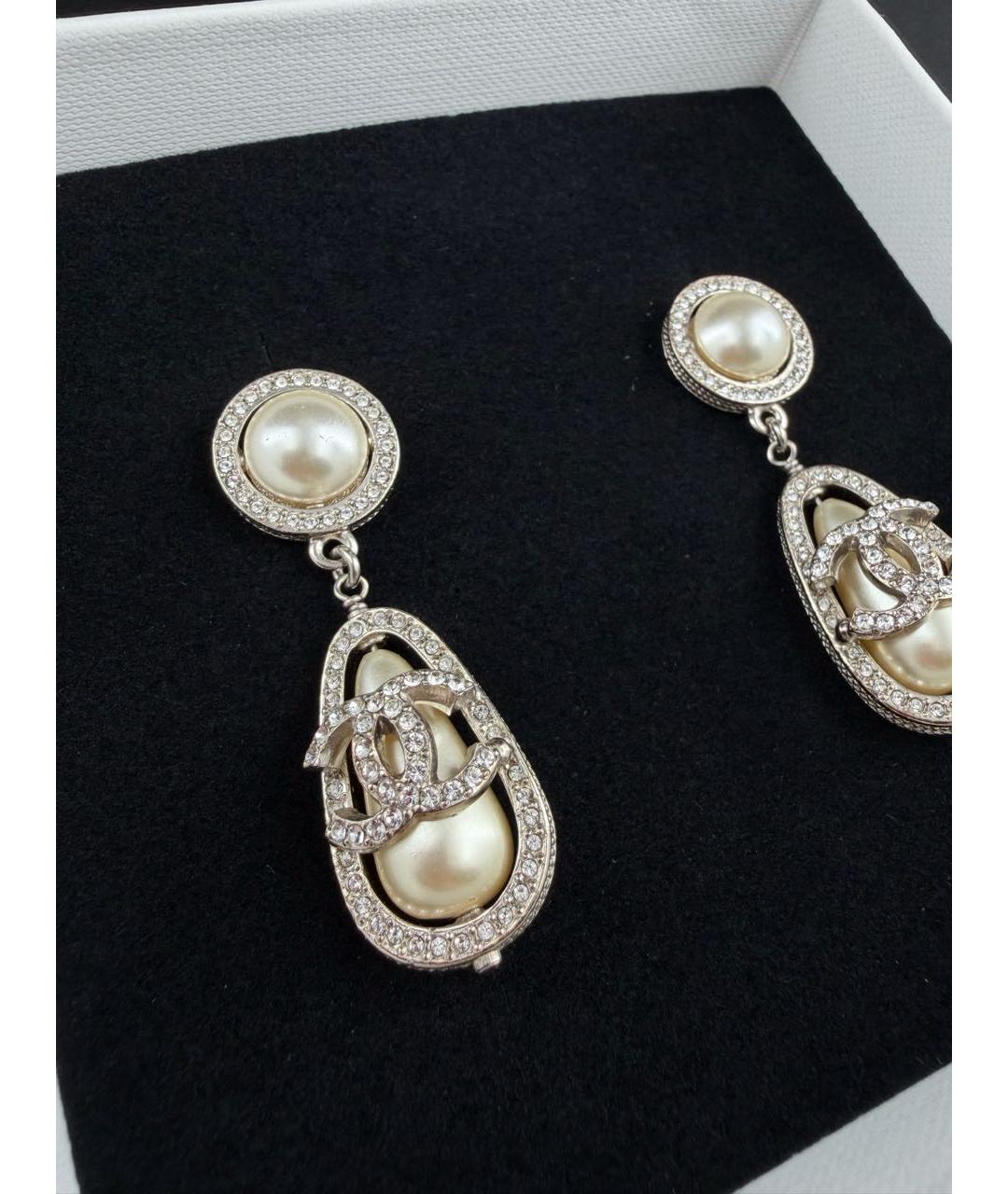 CHANEL Серебряные серьги, фото 3