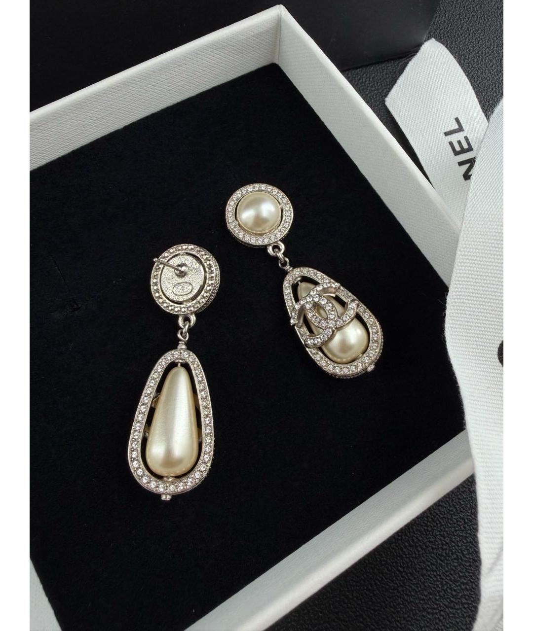 CHANEL Серебряные серьги, фото 4