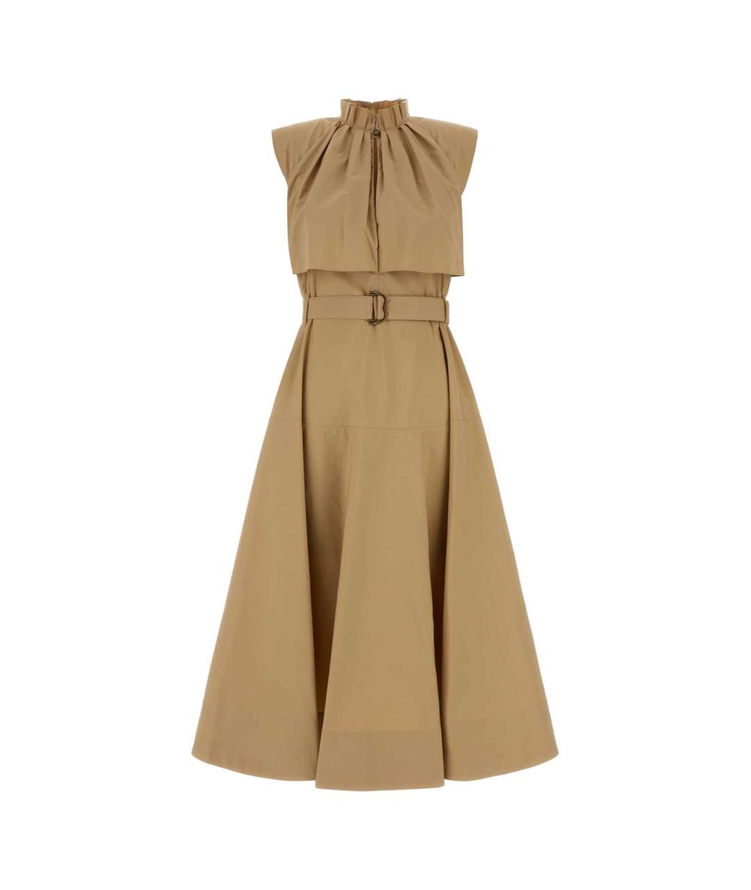 BURBERRY Бежевое хлопковое повседневное платье, фото 1