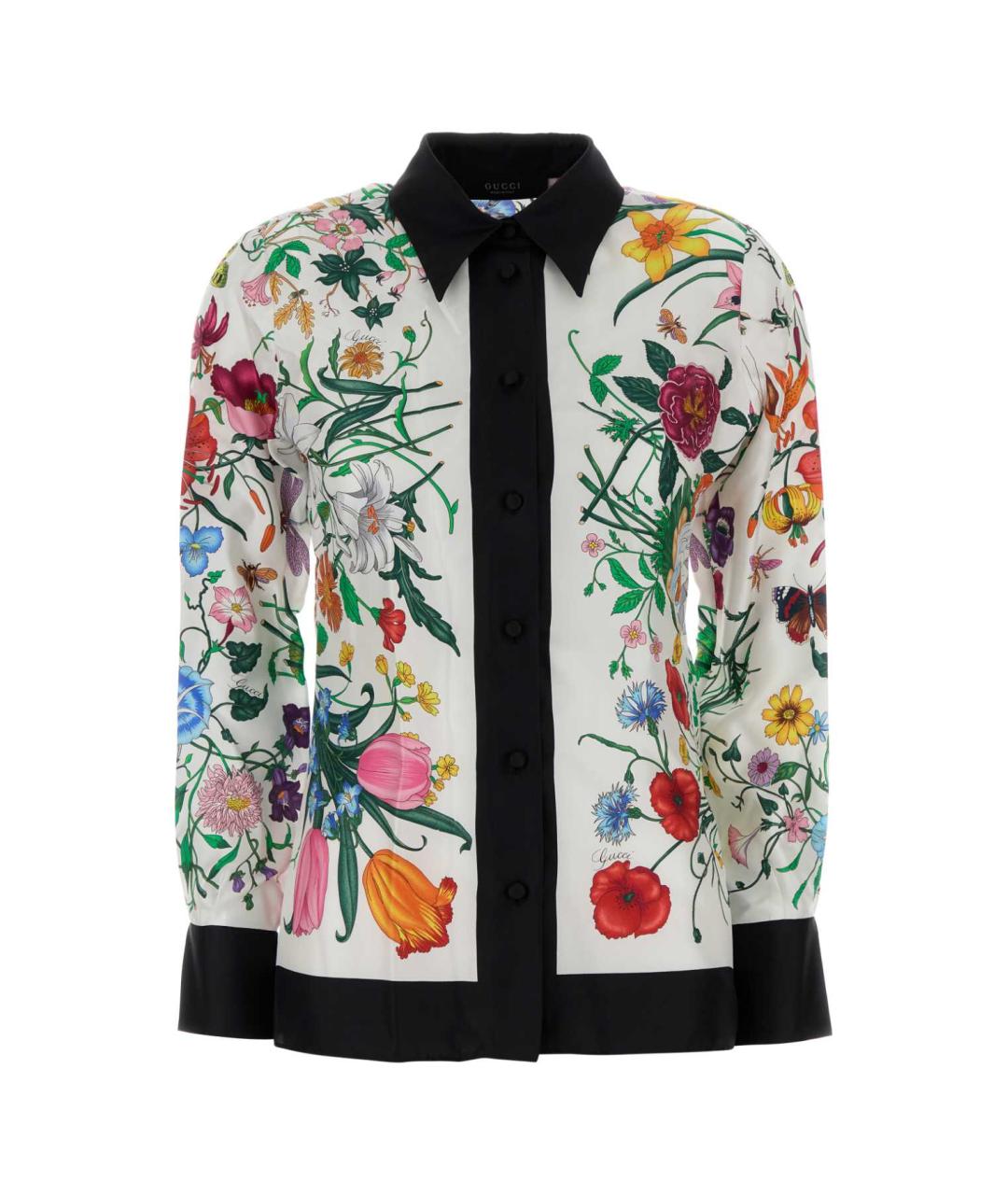 GUCCI Мульти шелковая рубашка, фото 1