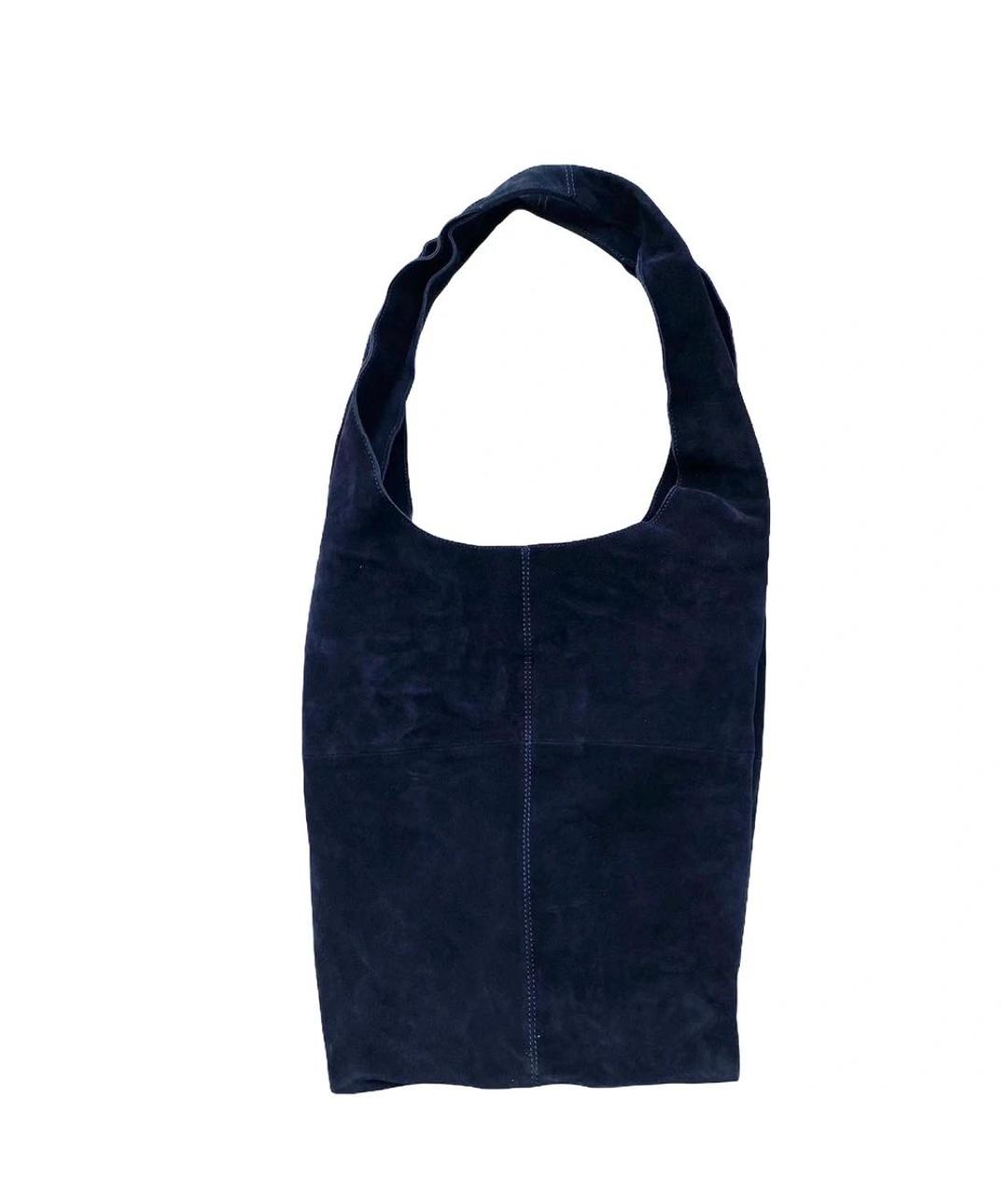 MARNI Темно-синяя замшевая сумка тоут, фото 2