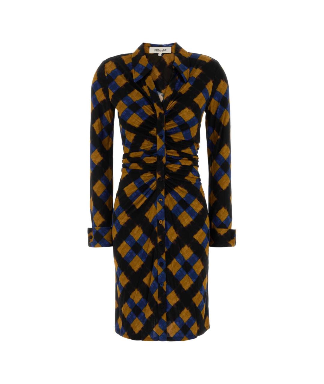 DIANE VON FURSTENBERG Мульти вискозное повседневное платье, фото 1