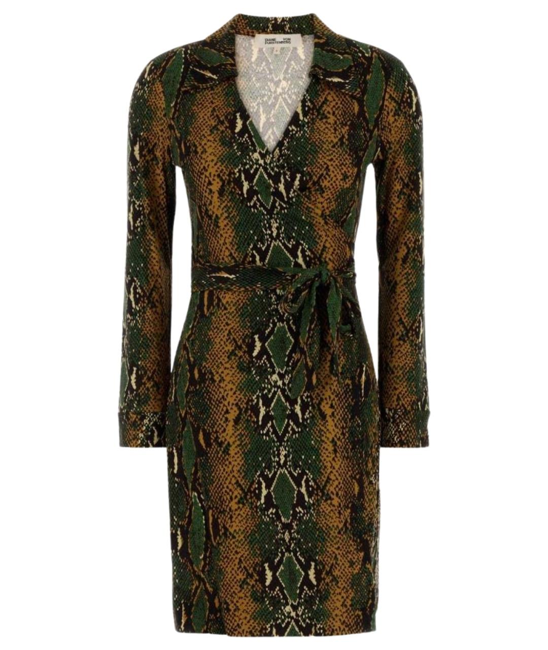DIANE VON FURSTENBERG Мульти шелковое повседневное платье, фото 1