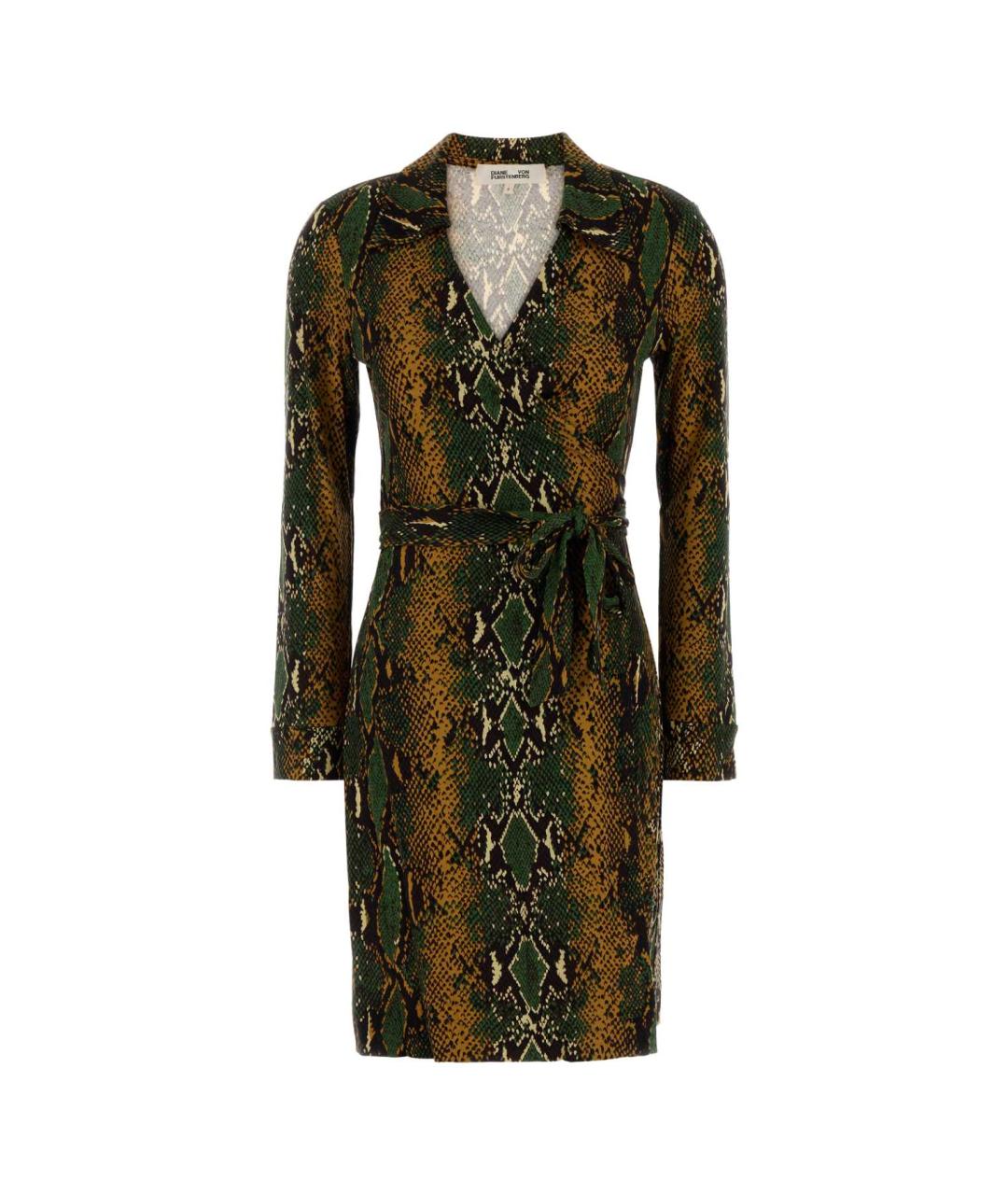 DIANE VON FURSTENBERG Мульти шелковое повседневное платье, фото 3