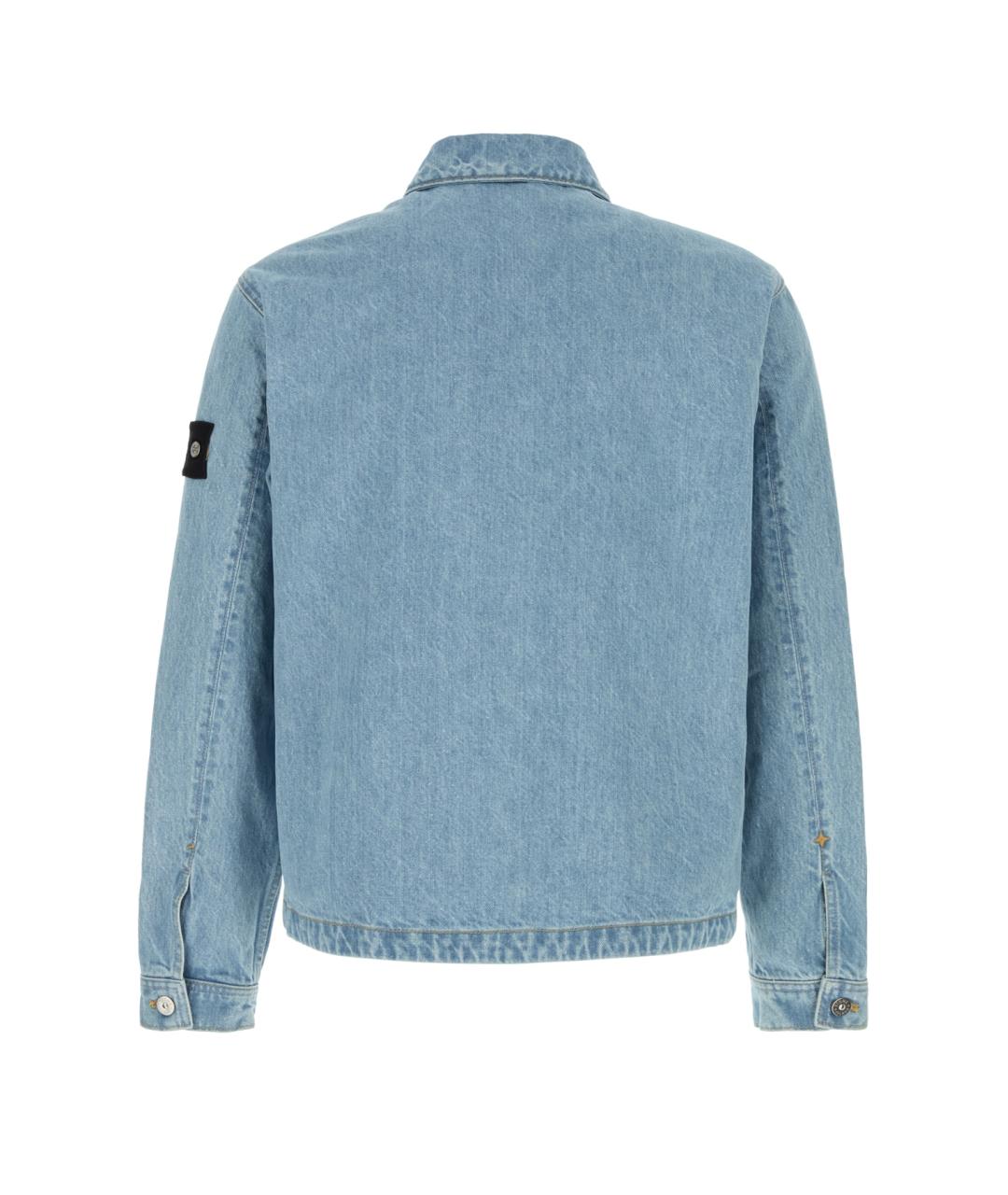 STONE ISLAND Голубая хлопковая куртка, фото 2