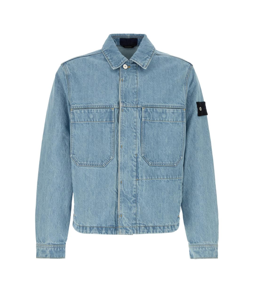 STONE ISLAND Голубая хлопковая куртка, фото 1