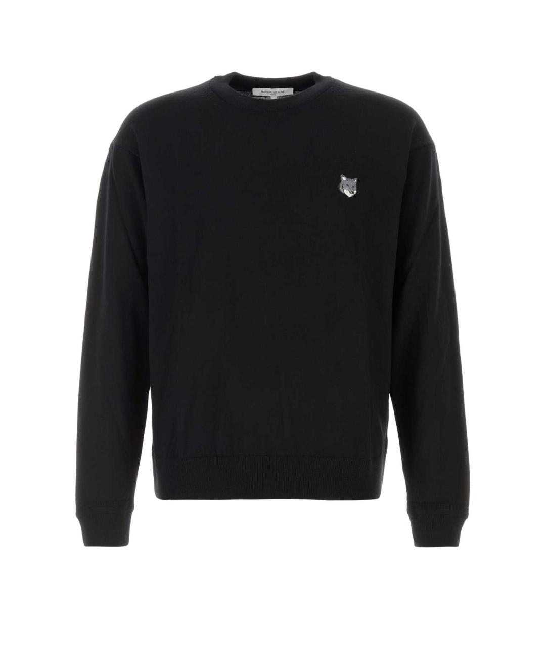 MAISON KITSUNE Черный шерстяной джемпер / свитер, фото 1