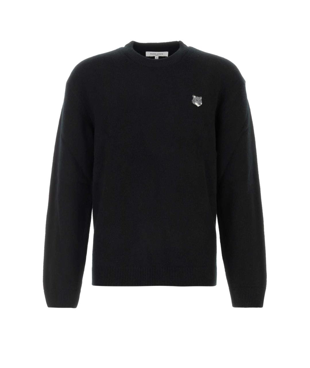 MAISON KITSUNE Черный шерстяной джемпер / свитер, фото 1