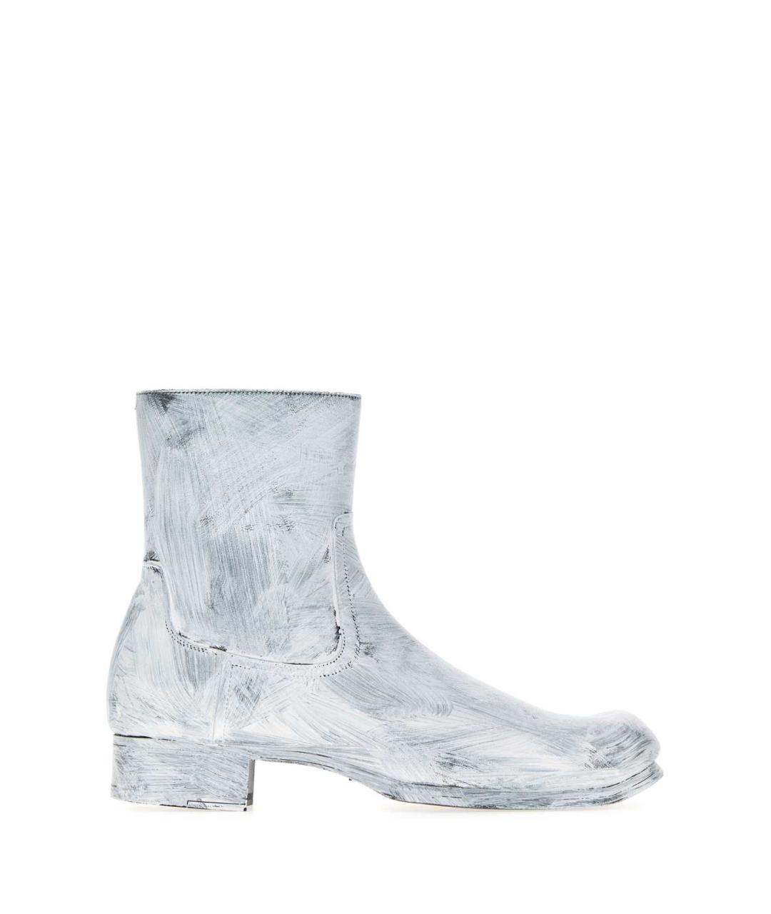 MAISON MARGIELA Белые кожаные высокие ботинки, фото 3