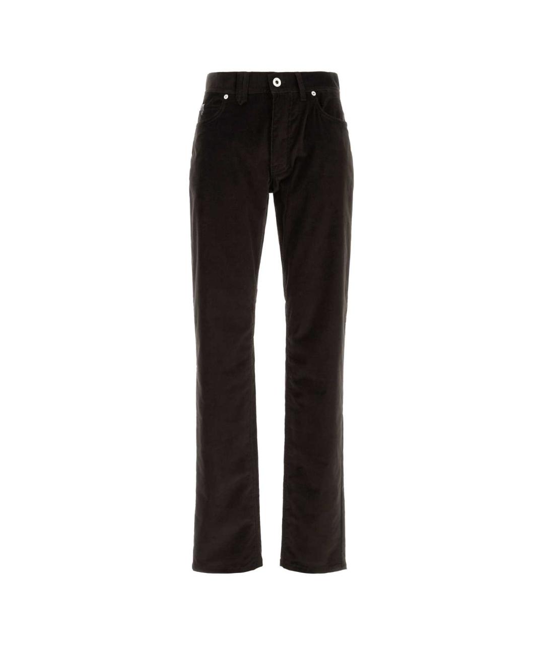 BRIONI Коричневые хлопковые прямые джинсы, фото 1