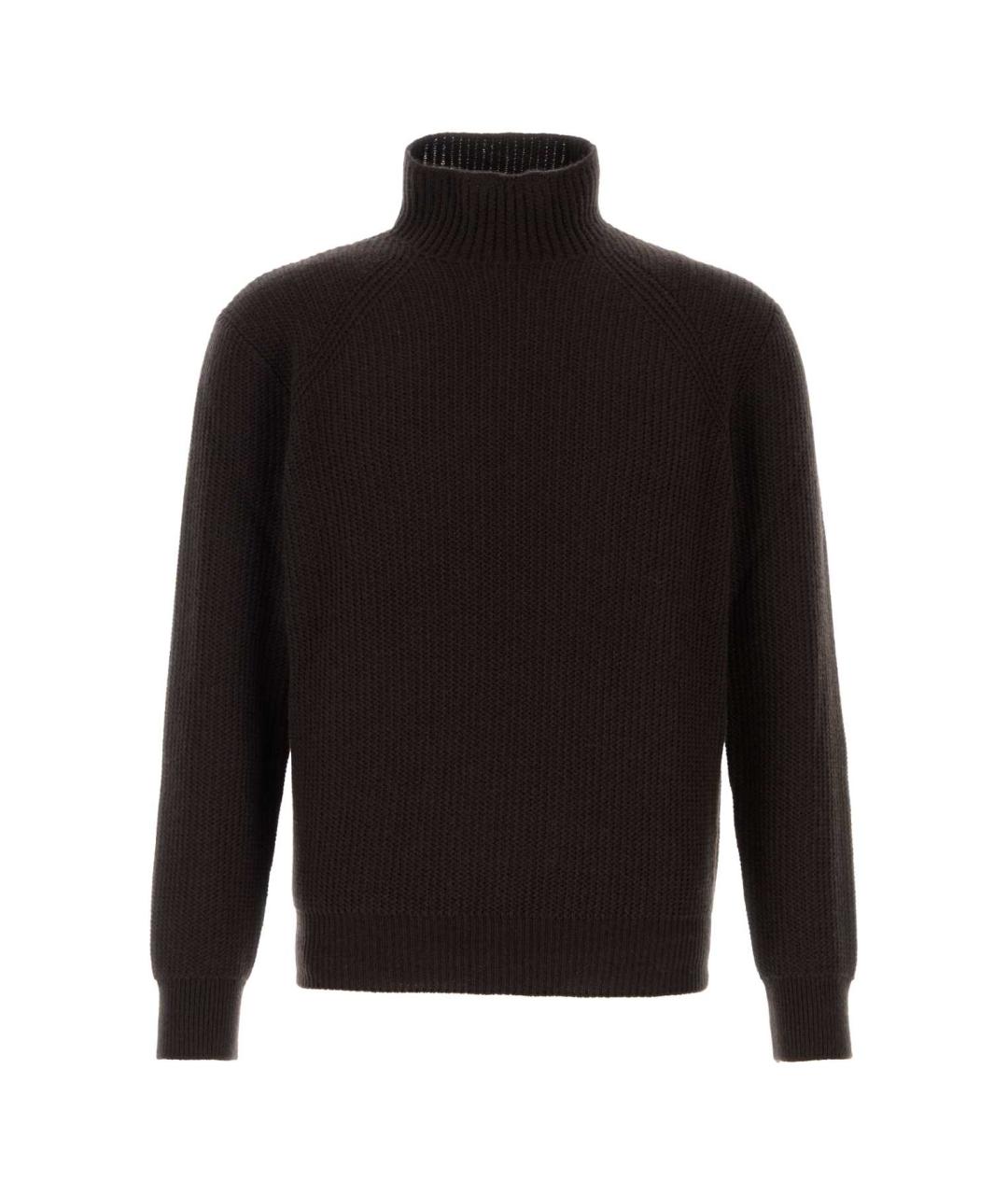 BRIONI Коричневая кашемировая водолазка, фото 1