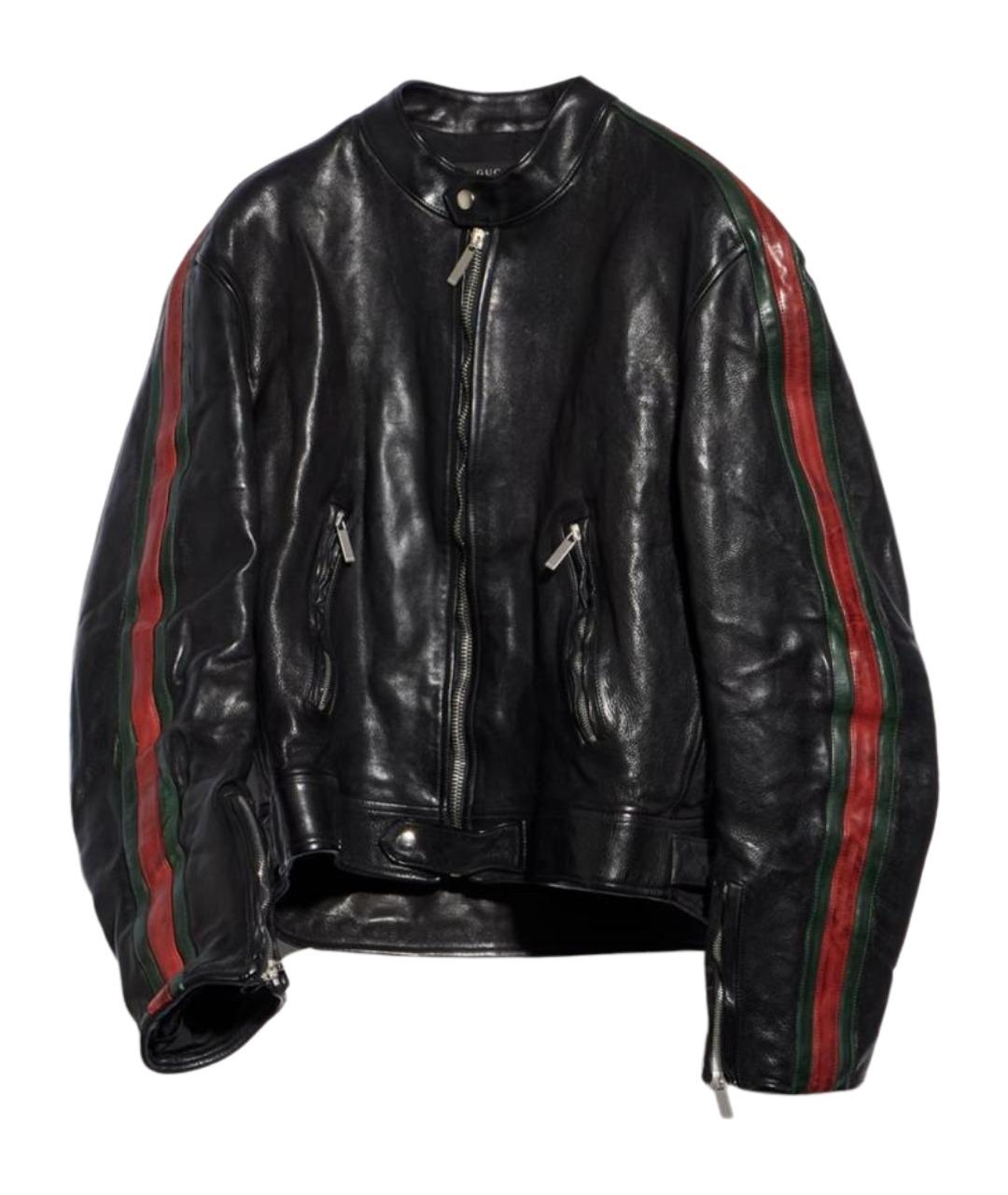 GUCCI Черная кожаная куртка, фото 1