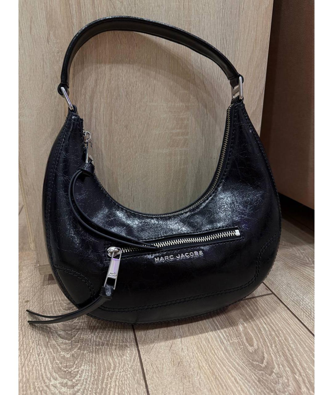 MARC JACOBS Черная кожаная сумка с короткими ручками, фото 2
