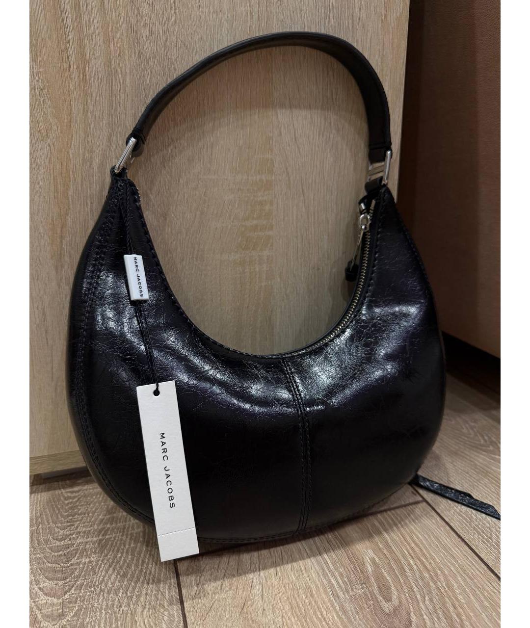 MARC JACOBS Черная кожаная сумка с короткими ручками, фото 3