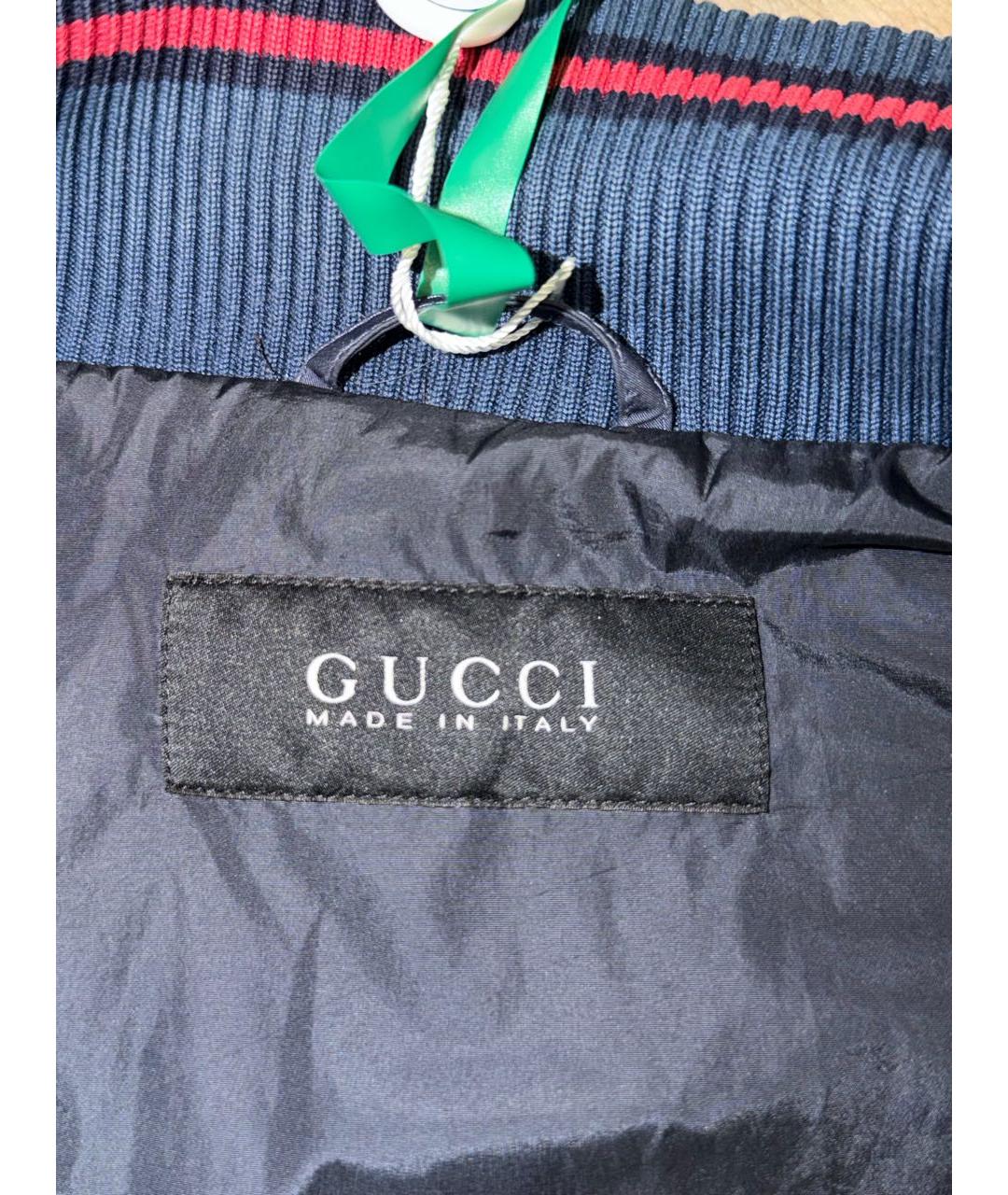 GUCCI Синяя нейлоновая куртка, фото 3