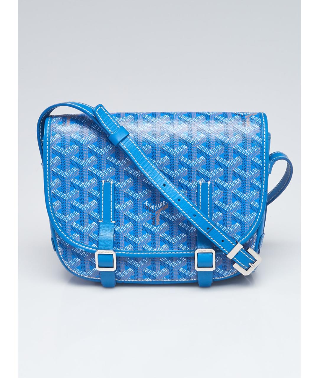 GOYARD Синяя сумка через плечо из канвы, фото 4