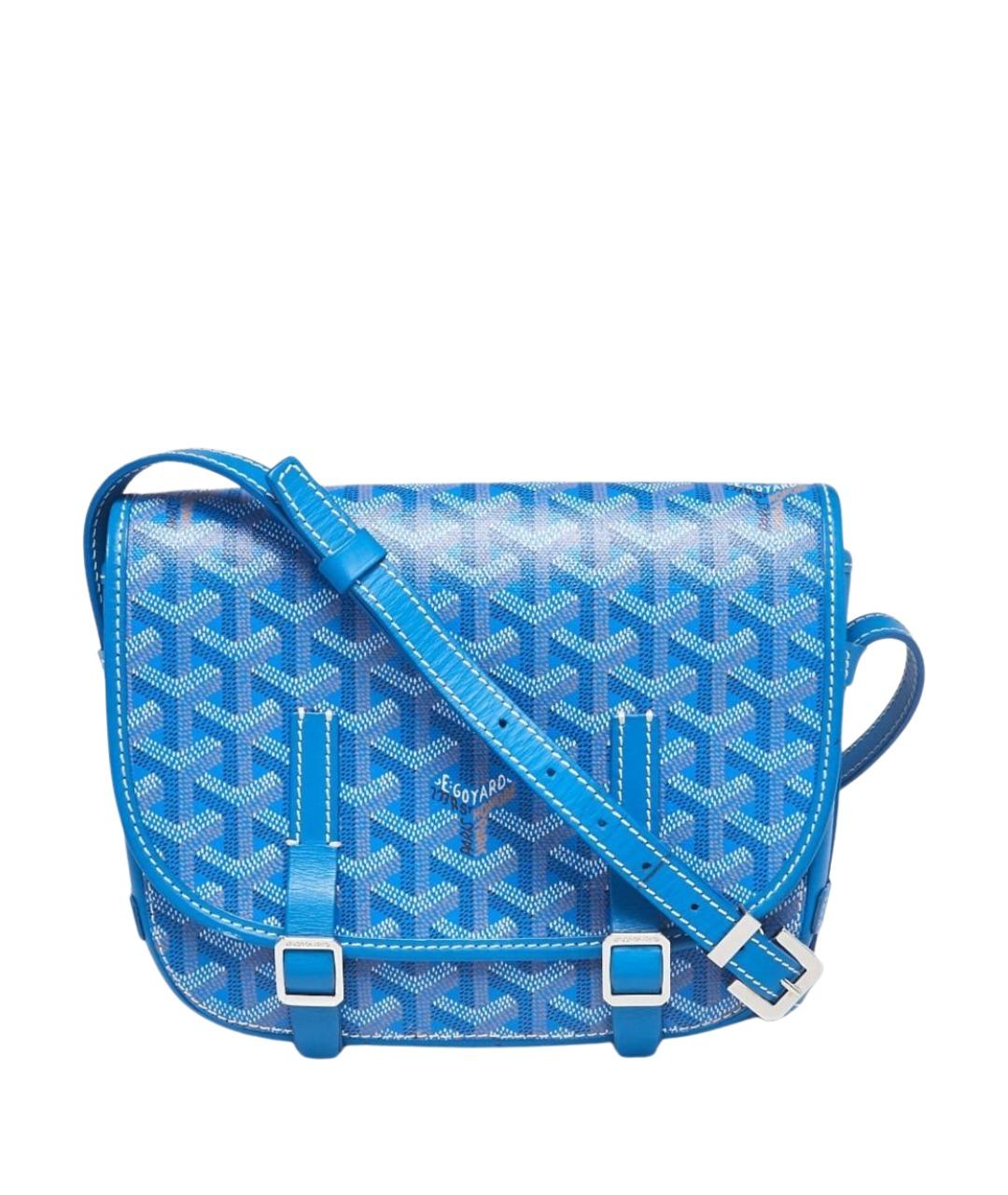 GOYARD Синяя сумка через плечо из канвы, фото 1