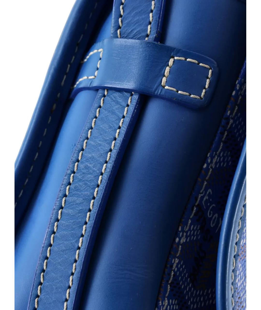 GOYARD Синяя сумка через плечо из канвы, фото 2