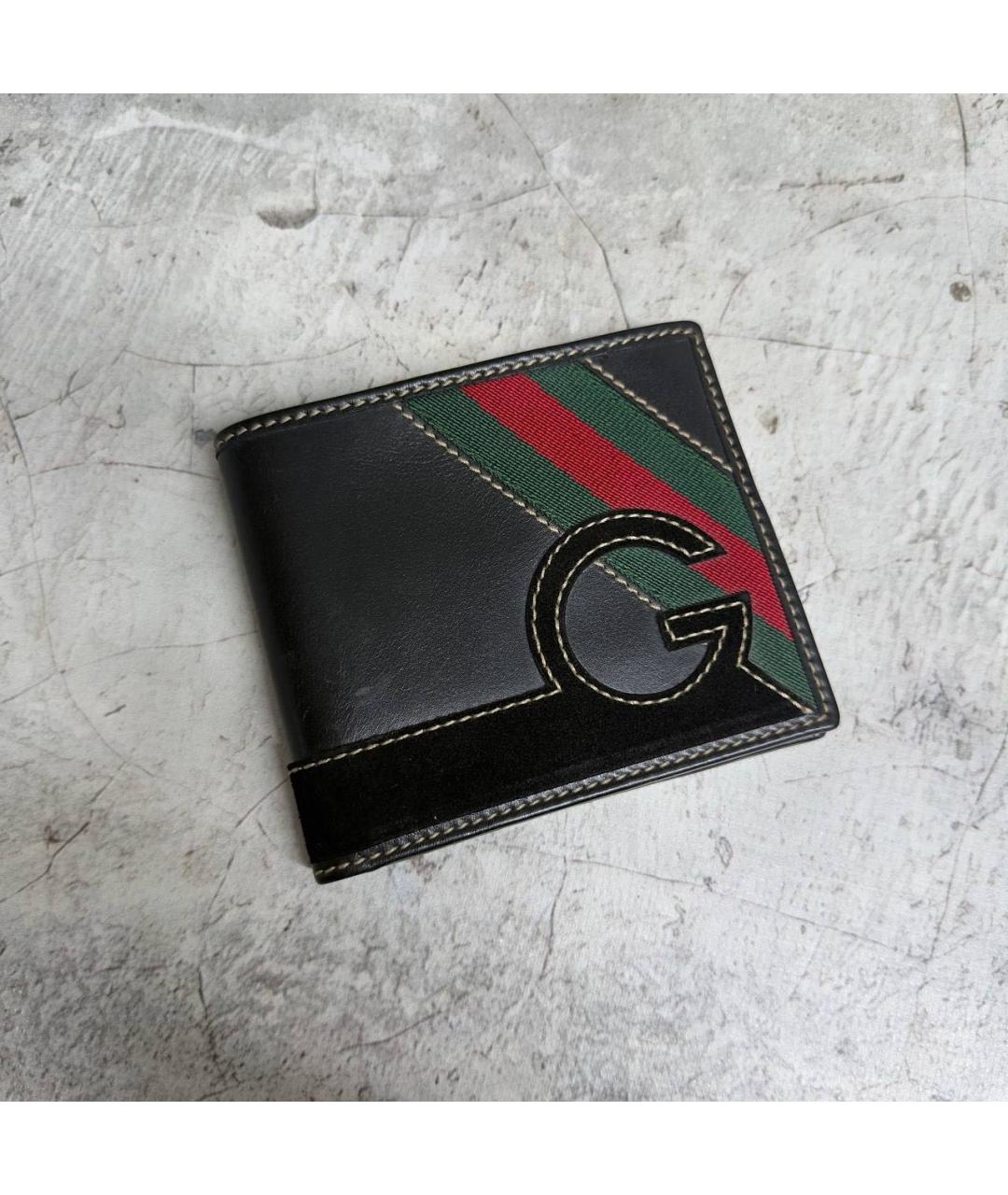 GUCCI Черный кожаный кошелек, фото 5