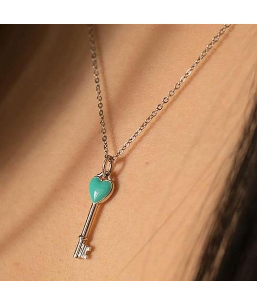 TIFFANY&CO Бирюзовая серебряная цепочка, фото 2