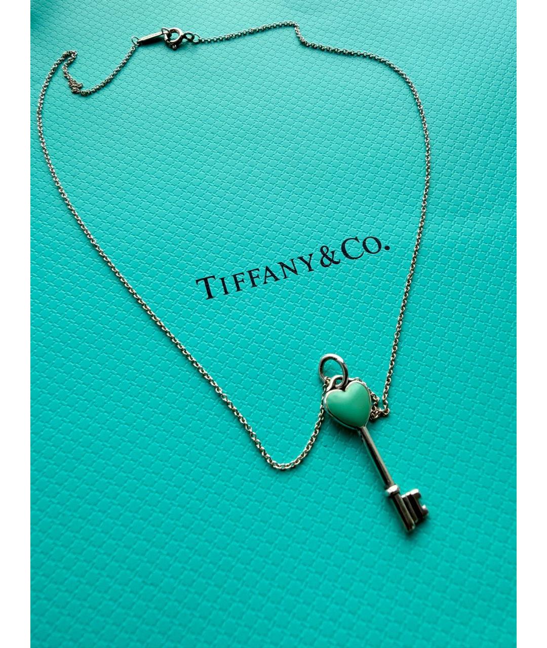 TIFFANY&CO Бирюзовая серебряная цепочка, фото 4
