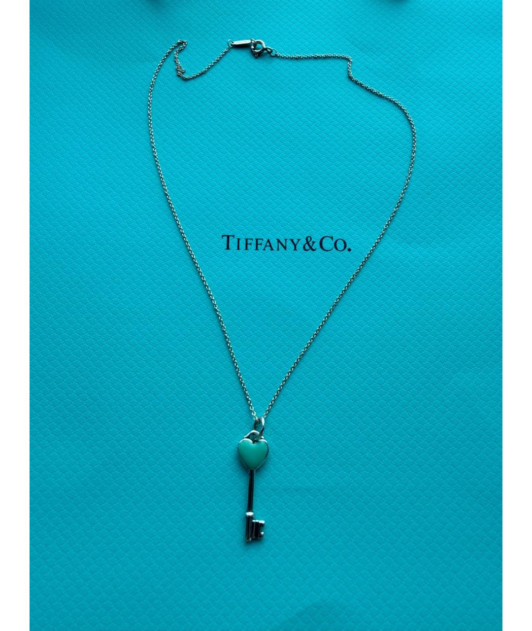 TIFFANY&CO Бирюзовая серебряная цепочка, фото 3