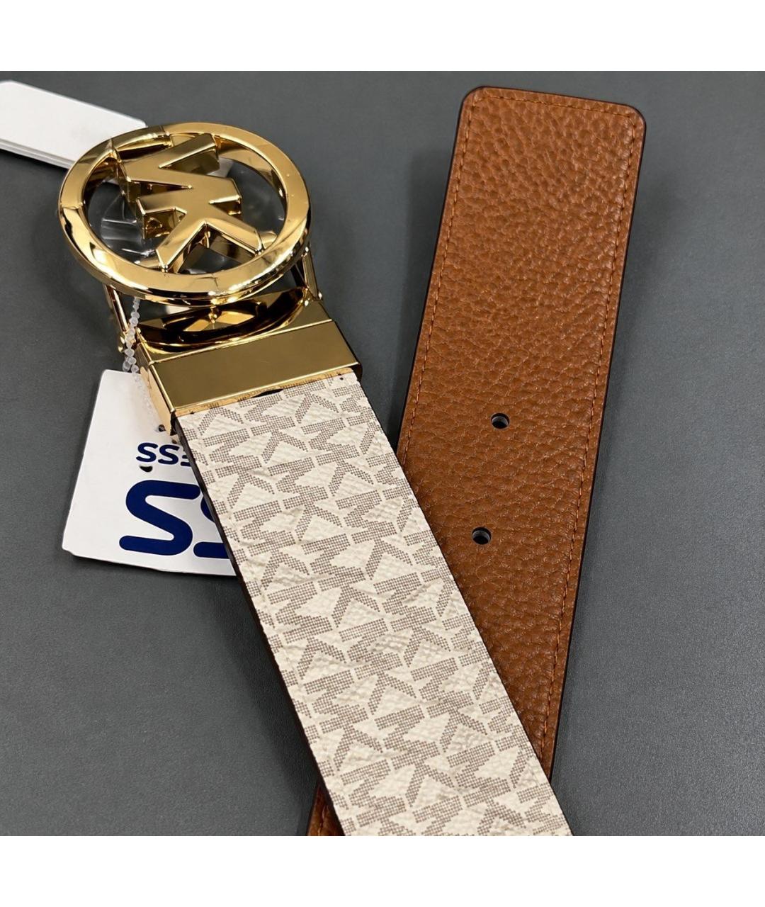 MICHAEL KORS Белый кожаный ремень, фото 5