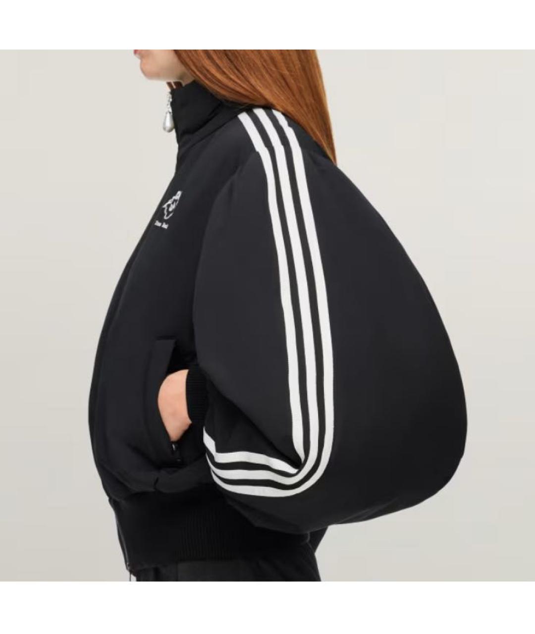 ADIDAS Черная полиэстеровая куртка, фото 5