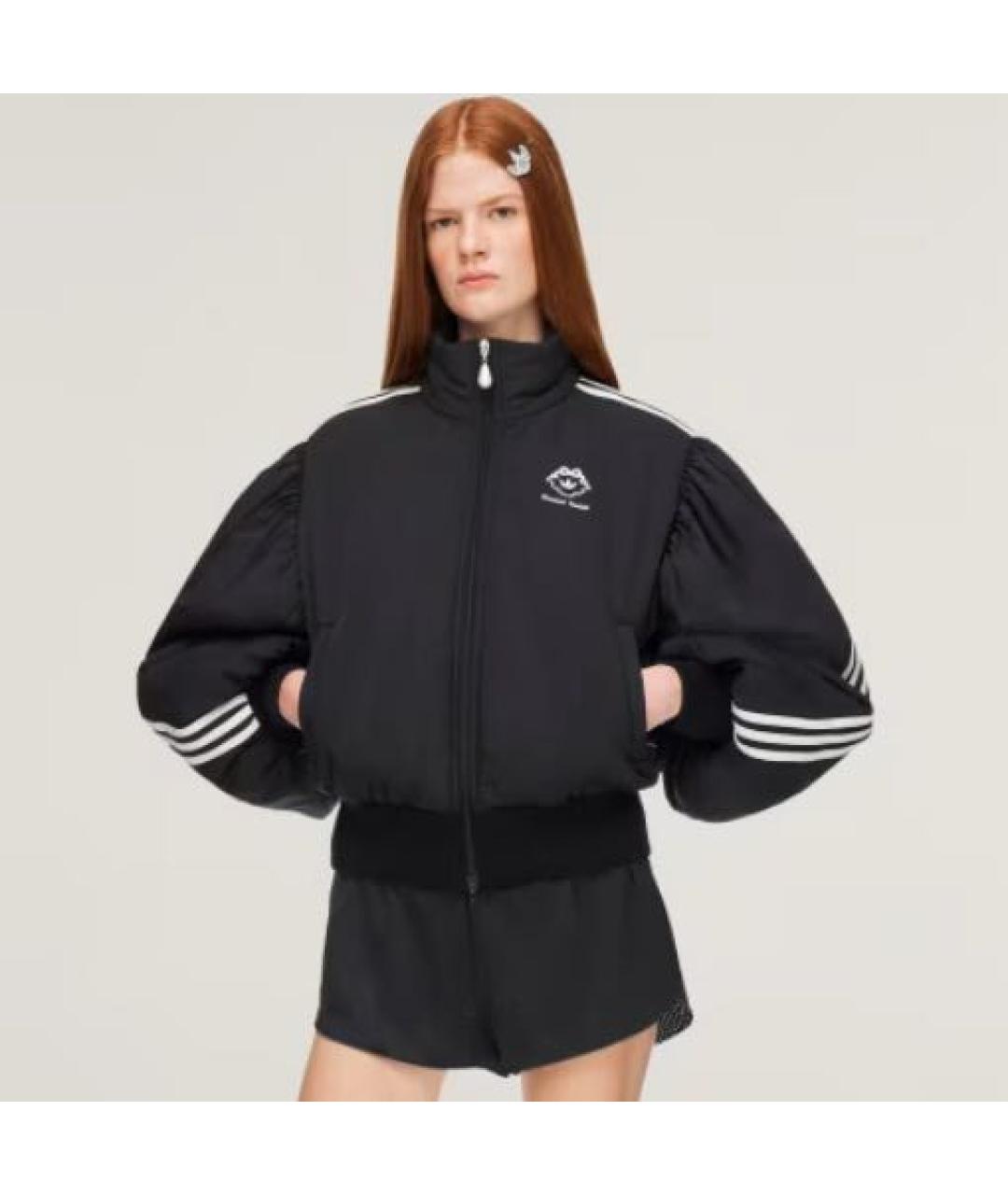 ADIDAS Черная полиэстеровая куртка, фото 6