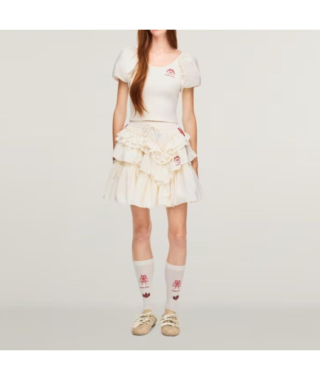 ADIDAS Белая хлопковая футболка, фото 7