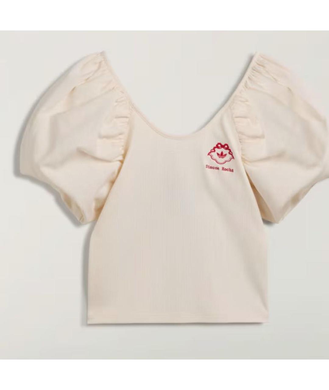 ADIDAS Белая хлопковая футболка, фото 8
