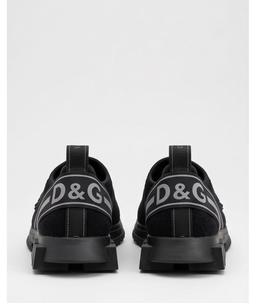 DOLCE&GABBANA Черные текстильные кеды, фото 3