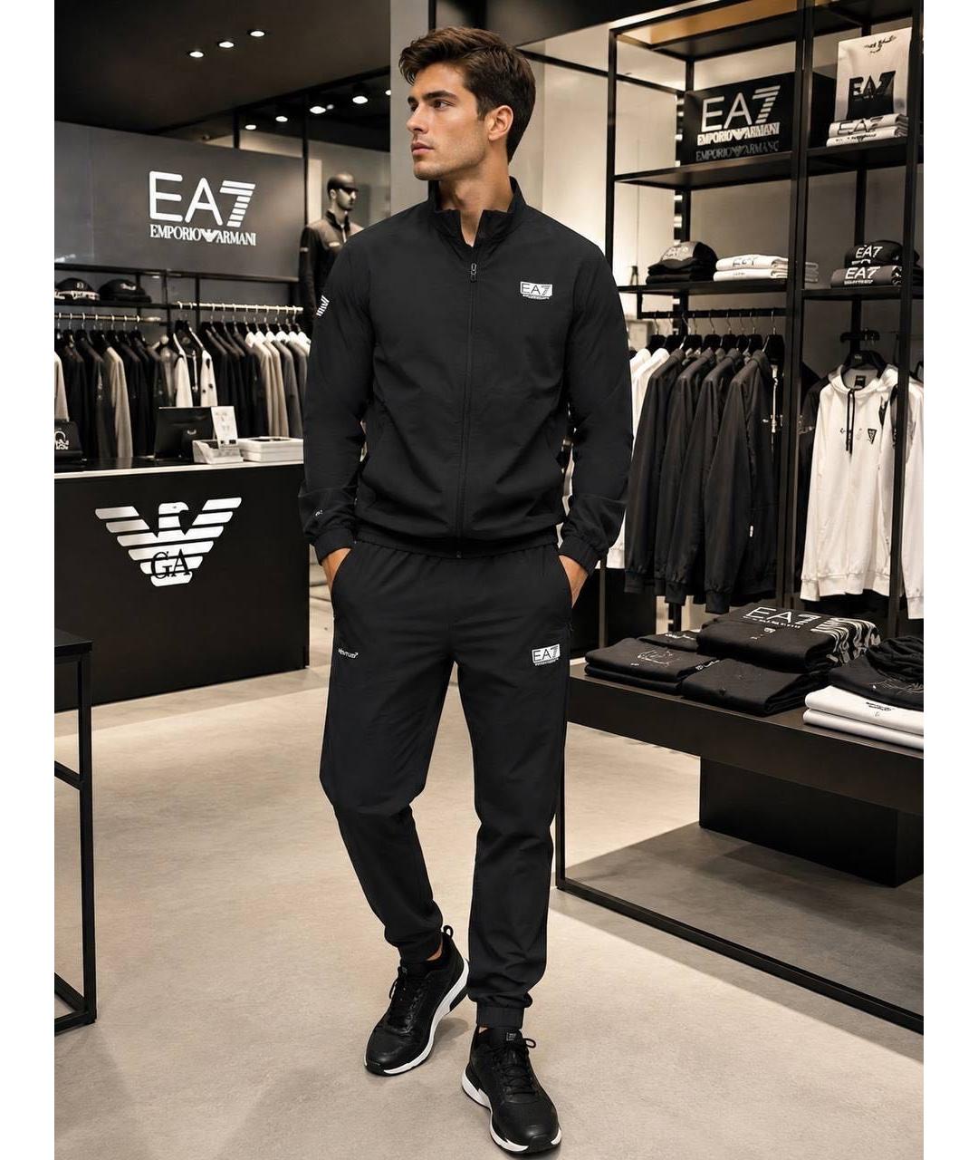 ARMANI EXCHANGE Черный нейлоновый спортивный костюм, фото 4